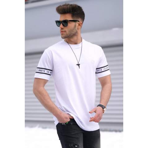 Madmext Men White T-shirt 5381 - Beyaz