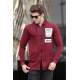 Madmext Claret Red Zipper Detailed Hoodie 4168 - Bordo