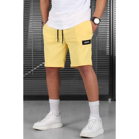 Men Yellow Capri Shorts - Sarı