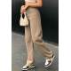 Mad Girls Beige Palazzo Jeans Mg1247 - Bej