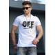 Madmext White Printed T-shirt for Men 4470 - Beyaz