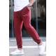 Madmext Printed Maroon Sweatpants For Men 5617 - Bordo