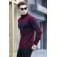 Maroon Turtleneck Knitwear Sweater 5970 - Bordo