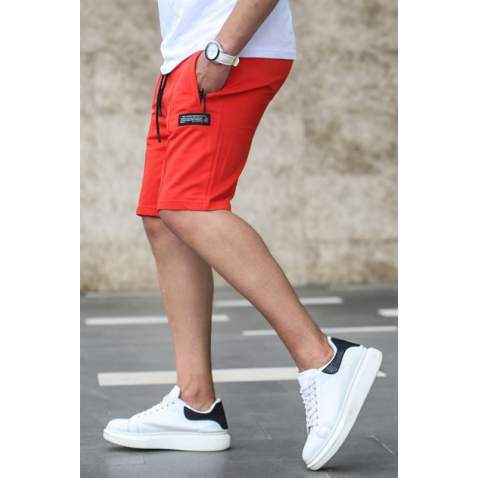 Madmext Orange Zipper Detailed Shorts 4226 - Turuncu