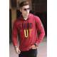 Madmext Maroon Hoodie 2691-3 - Bordo