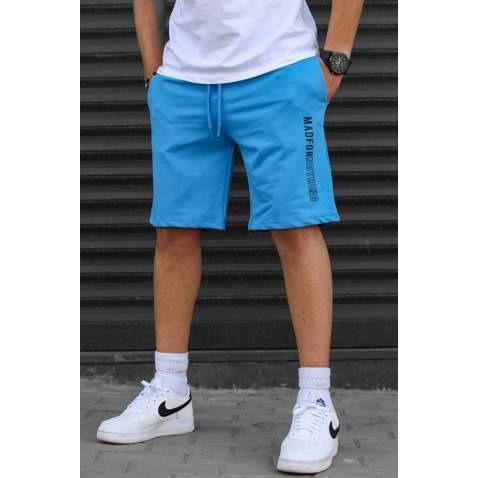 Madmext Blue Capri Shorts 5403 - Mavi