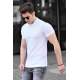 Madmext White Polo Shirt for Men 4585 - Beyaz