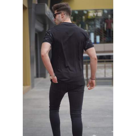 Madmext Men Black T-shirt 5367 - Siyah