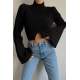 Mad Girls Black Cropped Sweater MG1395 - Siyah