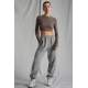 Women Dye Gray Oversize Sweatpants MG1235 - Boyalı gri