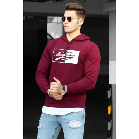 Madmext Claret Red Men's Sweatshirt 4750 - Bordo