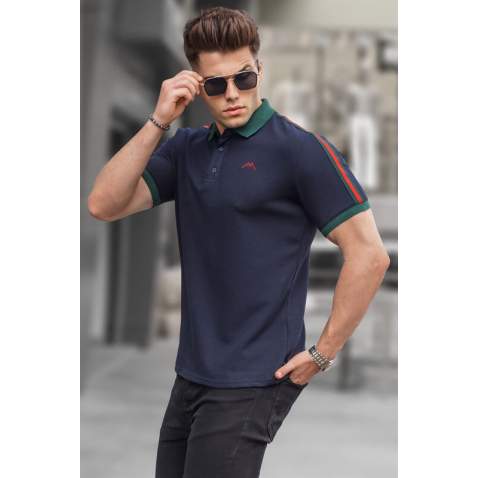 Navy Blue Polo T-Shirt 5888 - Lacivert