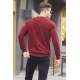 Maroon Basic Knitwear Sweater 5965 - Bordo