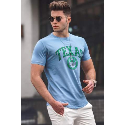 Madmext Men Blue T-shirt 4997 - Mavi