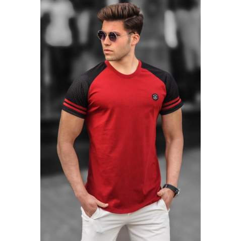 Madmext Men Maroon T-shirt 5257 - Bordo