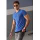 Madmext Men Blue Plain T-shirt 4465 - Saks