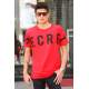 Madmext Maroon Printed T-shirt for Men 3034 - Bordo