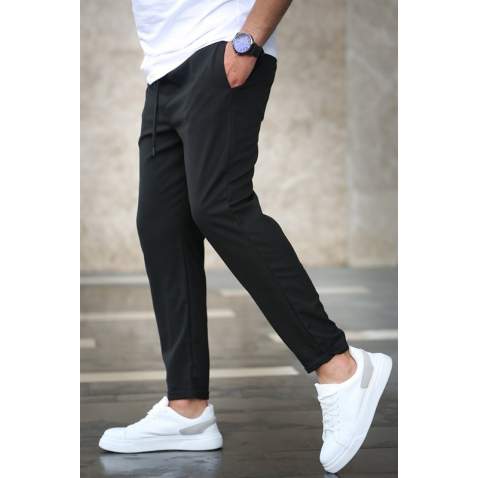 Madmext Men Black Jogger Trousers 4242 - Siyah