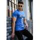 Madmext Blue Printed T-shirt for Men 4394 - Saks