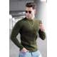 Madmext Khaki Sweater For Men 5178 - Haki