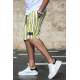 Madmext Yellow Striped Capri for Men 2915 - Sarı