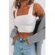 Women White Crop Top MG1487 - Beyaz