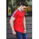 Madmext Men Shoulder Stripe Red T-shirt 4101 - Bordo