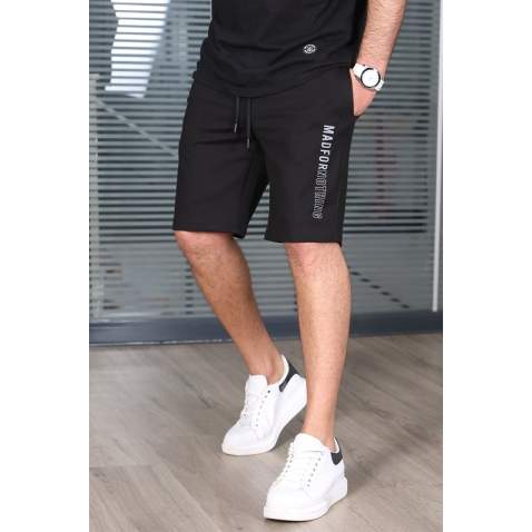 Madmext Black Capri Shorts 5403 - Siyah