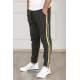 Madmext Khaki Striped Sweatpants 4205 - Haki