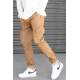 Madmext Men Slim Fit Tan Brown Cargo Trousers 5704 - Taba