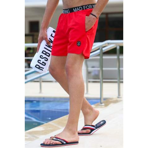 Madmext Men Red Swim Shorts 5087 - Kırmızı