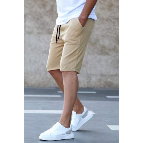 Madmext Beige Capri Shorts 5410 - Bej