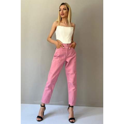 Mad Girls Mom Wear Pink Jeans MG1336 - Pembe