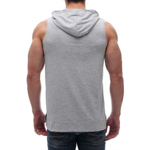 Sleeveless T-Shirt In Hooded Grey 2887 - Gri