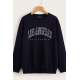 Mad Girls Printed Navy Blue Sweatshirt MG780 - Lacivert