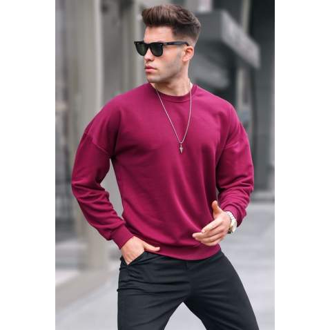 Madmext Men Maroon Sweatshirt 4782 - Bordo