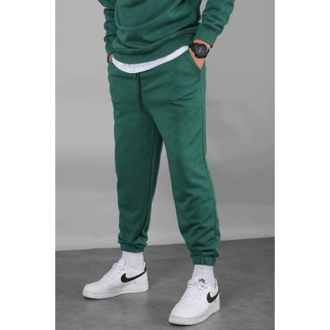 Men Green Basic Jogger Trousers - Yeşil