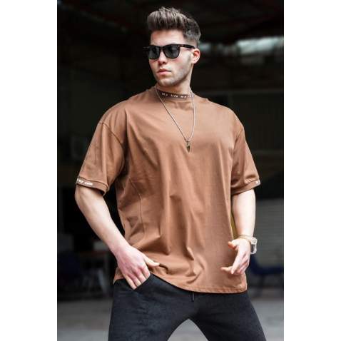 Madmext Men Oversize Brown T-Shirt 5803 - Kahverengi