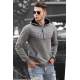 Madmext Anthracite Printed Hoodie Sweatshirt 4752 - Antrasit