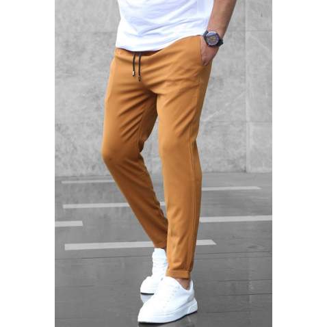 Madmext Men Tan Jogger Trousers 4242 - Taba