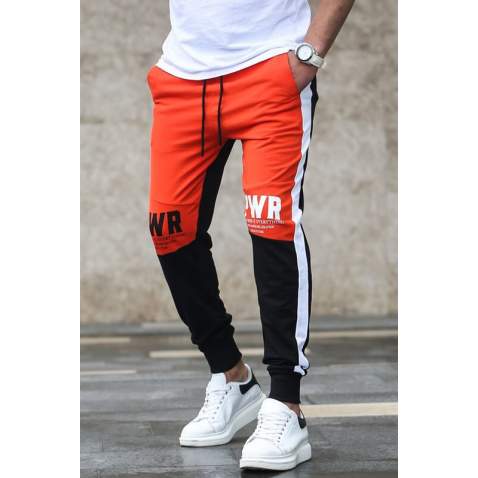 Madmext Orange Printed Sweatpants 2904 - Turuncu