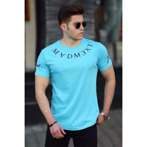 Madmext Blue T-shirt for Men 4512 - Turkuaz