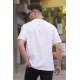 Men Oversize White T-Shirt 5835 - Beyaz