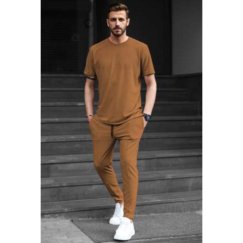 Men Brown Tracksuit - Kahverengi