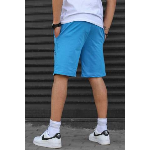 Madmext Blue Capri Shorts 5403 - Mavi