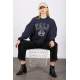 Mad Girls Navy Blue Sweatshirt MG1208 - Lacivert