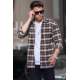 Brown Regular Fit Plaid Shirt 5554 - Kahverengi