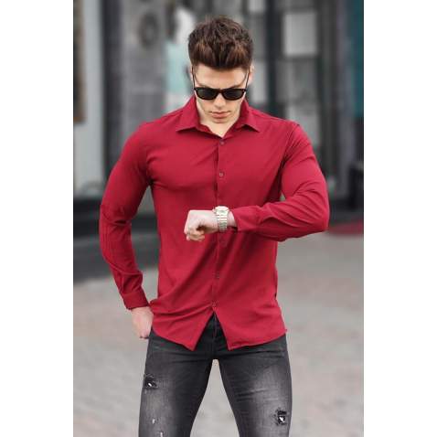 Men Maroon Shirt 5547 - Bordo