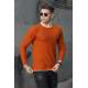 Madmext Camel Crew-Neck Men Knitwear Jumper 4637 - Camel