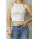 Mad Girls White Crop Top MG361 - Beyaz